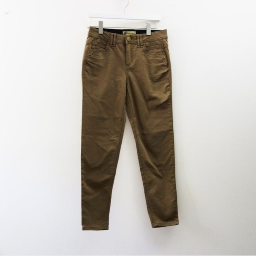 Democracy Stretch "Ab" Technology Booty Lift Pants in Mocha (6) EUC